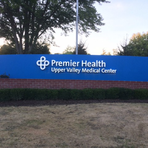 Premier Health Letters on Ground Sign